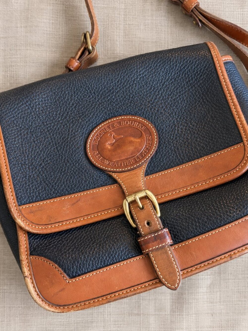 Vintage Dooney & Bourke All-Weather Leather Crossbody Bag